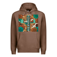 Chestnut blessed cross Premium Hoodie - BarkalooDesign