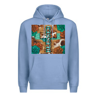 Colony Blue blessed cross Premium Hoodie - BarkalooDesign