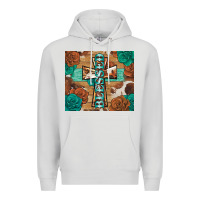 Dove Grey blessed cross Premium Hoodie - BarkalooDesign