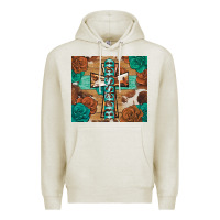 Oatmeal Heather blessed cross Premium Hoodie - BarkalooDesign