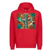 Red blessed cross Premium Hoodie - BarkalooDesign