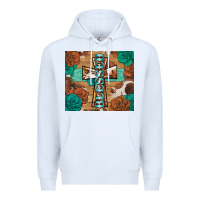 White blessed cross Premium Hoodie - BarkalooDesign