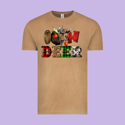 Oh Deer Christmas Vintage Tee Designed By Lillyallendesigns
