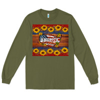 Army Green usa map Long Sleeve Tee - Artiststas