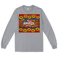 Heather Grey usa map Long Sleeve Tee - Artiststas