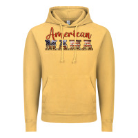Vintage Mustard american mama Vintage Hoodie - BarkalooDesign