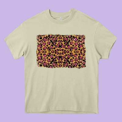 Leopard Glitter Background Heavy Core Tee Designed By Ranaportraitstore