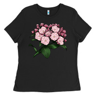 Black Mountain Laurel Flower Illustrations Ladies Tee - LillyAllenDesigns