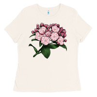 Bone Mountain Laurel Flower Illustrations Ladies Tee - LillyAllenDesigns