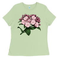 Matcha Mountain Laurel Flower Illustrations Ladies Tee - LillyAllenDesigns