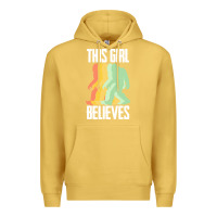 Antique Gold bigfoot t  shirt bigfoot   this girl believes t  shirt Premium Hoodie - DesigneFamous