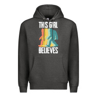 Charcoal Heather bigfoot t  shirt bigfoot   this girl believes t  shirt Premium Hoodie - DesigneFamous