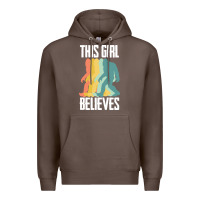 Coffee bigfoot t  shirt bigfoot   this girl believes t  shirt Premium Hoodie - DesigneFamous
