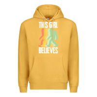 Mustard bigfoot t  shirt bigfoot   this girl believes t  shirt Premium Hoodie - DesigneFamous