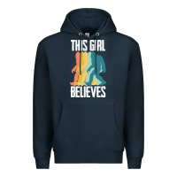 Navy bigfoot t  shirt bigfoot   this girl believes t  shirt Premium Hoodie - DesigneFamous
