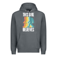 Rock bigfoot t  shirt bigfoot   this girl believes t  shirt Premium Hoodie - DesigneFamous