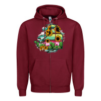 Burgundy Campeche State Of Mexico Map Zipper Hoodie - RanaPortraitStore