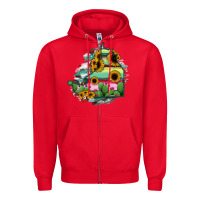 Red Campeche State Of Mexico Map Zipper Hoodie - RanaPortraitStore