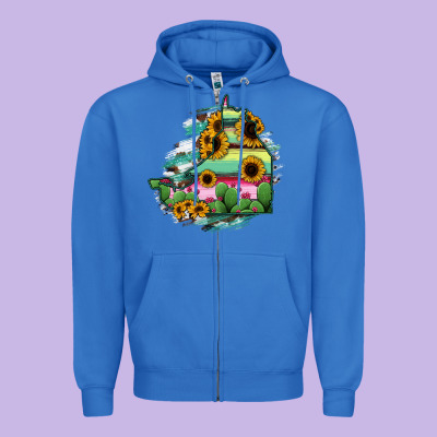 Campeche State Of Mexico Map Zipper Hoodie Designed By Ranaportraitstore