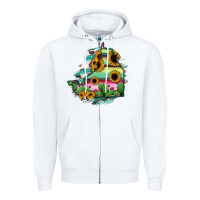 White Campeche State Of Mexico Map Zipper Hoodie - RanaPortraitStore