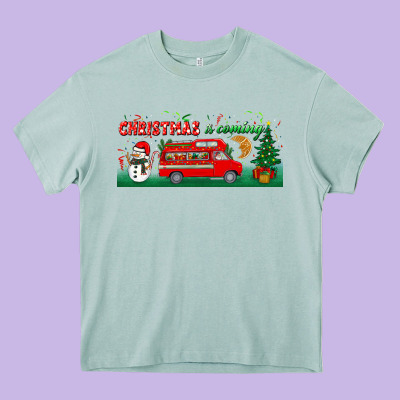 Christmas Is Coming Heavy Core Tee Designed By Bundleandbundleshop