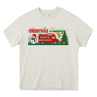 Cream christmas is coming Heavy Core Tee - BundleAndBundleShop