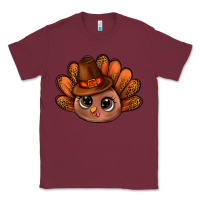 Burgundy turkey and leopard pattern and thanksgiving hat bbs Classic Tee - BundleAndBundleShop