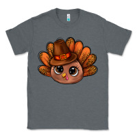 Charcoal Heather turkey and leopard pattern and thanksgiving hat bbs Classic Tee - BundleAndBundleShop