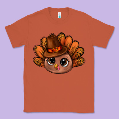 Turkey And Leopard Pattern And Thanksgiving Hat Bbs Classic Tee Designed By Bundleandbundleshop