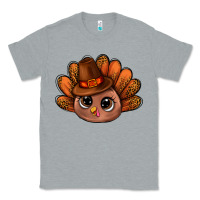 Heather Grey turkey and leopard pattern and thanksgiving hat bbs Classic Tee - BundleAndBundleShop