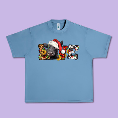Love Christmas Black Angus Urban Heavy Tee Designed By Lillyallendesigns