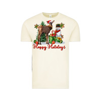 Vintage Arctic happy holidays baby deer Vintage Tee - LillyAllenDesigns