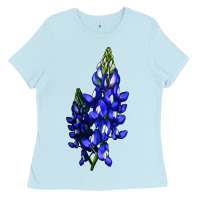 Baby Blue Bluebonnet Flower Illustrations Ladies Tee - LillyAllenDesigns