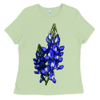 Matcha Bluebonnet Flower Illustrations Ladies Tee - LillyAllenDesigns
