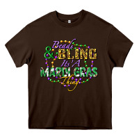Chocolate Brown heads and bling it's' a mardi gras thing Heavy Core Tee - FaDigitalArtStudio