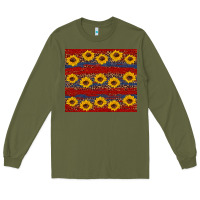 Usa And Sunflower Pattern Long Sleeve Tee | Teevron