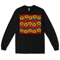 Black usa and sunflower pattern Long Sleeve Tee - Artiststas