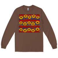 Chestnut usa and sunflower pattern Long Sleeve Tee - Artiststas