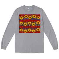 Heather Grey usa and sunflower pattern Long Sleeve Tee - Artiststas