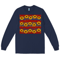 Navy usa and sunflower pattern Long Sleeve Tee - Artiststas