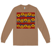 Toasted Coconut usa and sunflower pattern Long Sleeve Tee - Artiststas