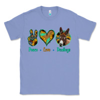 Colony Blue Peace Love Donkeys Classic Tee - Jasminsmagicworld
