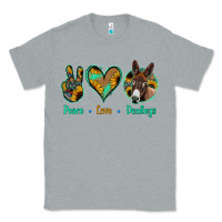 Heather Grey Peace Love Donkeys Classic Tee - Jasminsmagicworld