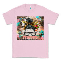 Bubblegum Pink teacher messy bun tumbler Classic Tee - BarkalooDesign