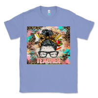 Colony Blue teacher messy bun tumbler Classic Tee - BarkalooDesign