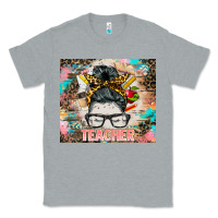 Heather Grey teacher messy bun tumbler Classic Tee - BarkalooDesign