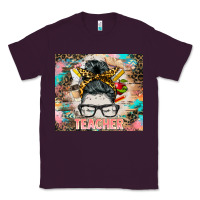 Plum teacher messy bun tumbler Classic Tee - BarkalooDesign