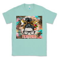 Seafoam teacher messy bun tumbler Classic Tee - BarkalooDesign