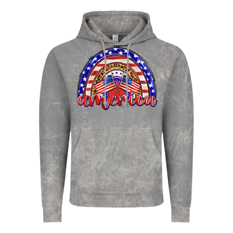 America Rainbow Vintage Hoodie by BarkalooDesign | Teevron