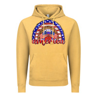 Vintage Mustard america rainbow Vintage Hoodie - BarkalooDesign